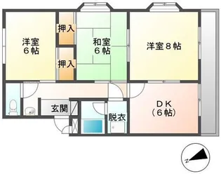 羽原マンション【3階】の間取り