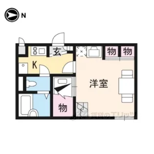 レオパレスまさご【1階】の間取り