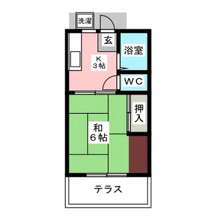 ジュネス幸【1階】の間取り