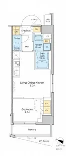 プラウドフラット渋谷笹塚【13階】の間取り