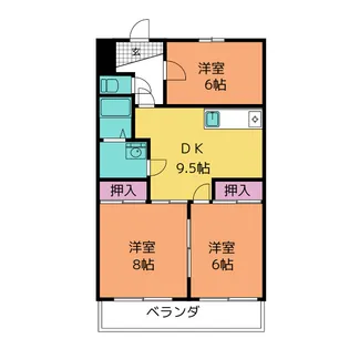 レジデンス大清水【1階】の間取り