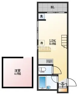 長崎大学医学部ハイツ【2階】の間取り