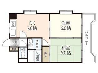 ジョイパレス南観音【2階】の間取り