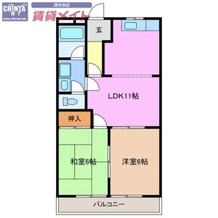 ブラウンヒルズ【1階】の間取り