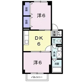 アパルトマン中央【1階】の間取り