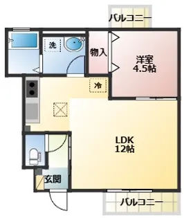 ハイム M・Y【1階】の間取り