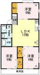 セジュール吉岡 A棟【1階】の間取り