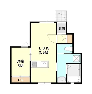 LIFE南万代【1階】の間取り