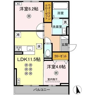 ハレレフア【1階】の間取り