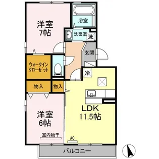 グランドソレーユ【1階】の間取り