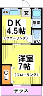 東京都狛江市中和泉5【アパート】の間取り