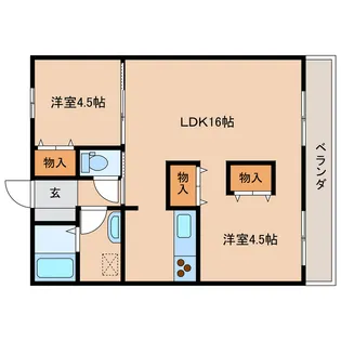 宮崎県都城市郡元4【アパート】の間取り