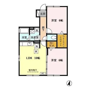 ワイズガーデン ABC【1階】の間取り