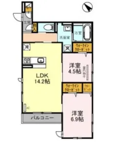 シャルマン東三国ヶ丘【3階】の間取り