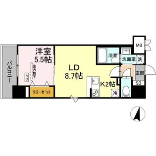 BULL house【7階】の間取り