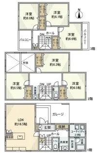 大阪府八尾市山本町南1【一戸建】の間取り