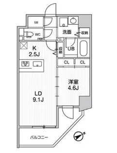 グラシアプレイス本駒込【13階】の間取り