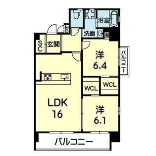ライズ湖東【10階】の間取り