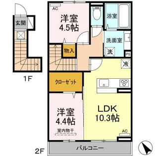 フォアモスト【2階】の間取り