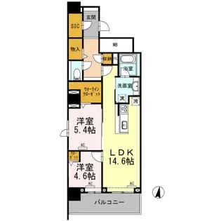 セントラルレジデンス【7階】の間取り