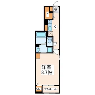 ベルクラール【1階】の間取り