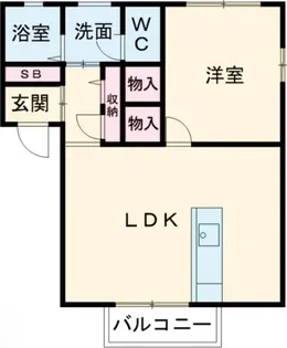 エミネンス西野目D【1階】の間取り