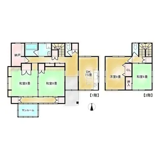 茨城県常陸太田市内田町【一戸建】の間取り