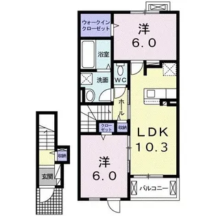 ラ・ルーチェII【2階】の間取り