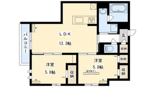 Clashist高殿【2階】の間取り