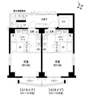 Riso siepe (リーゾ・シェーペ)【4階】の間取り