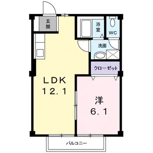 シャトーオオツカ【1階】の間取り