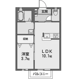 マストライフ高崎上大類B棟【2階】の間取り