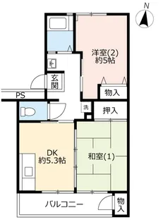 UR真砂第一【1階】の間取り