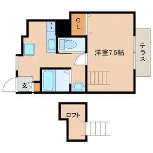 東京都江戸川区平井4【アパート】の間取り