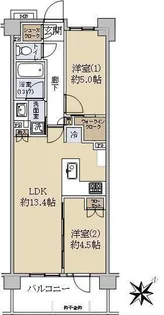サンクレイドル宮前平【2階】の間取り