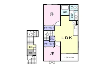 山口県防府市大字植松【アパート】の間取り