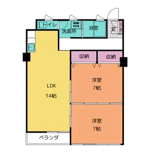 升本マンション【7階】の間取り