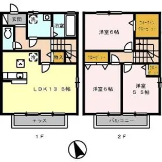 アブニール新涯 D棟の間取り