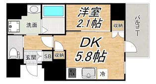 ソルテラス阿波座ウィズ【13階】の間取り