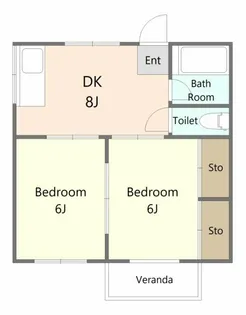 第一綾西ハイツ【2階】の間取り