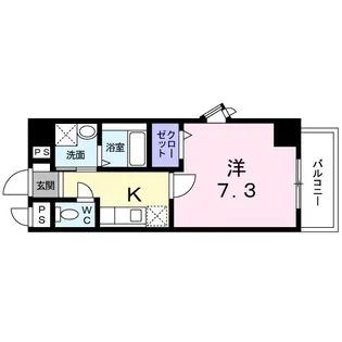 1Kの間取り画像