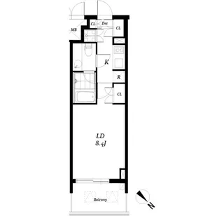 チェスターコート御茶ノ水【9階】の間取り