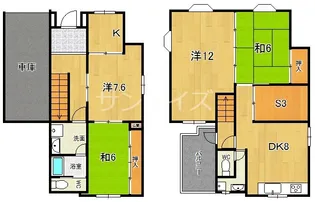大阪府大阪市東成区中道4【一戸建】の間取り