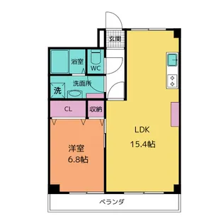 ハピネス関【3階】の間取り
