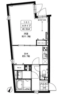 東京都文京区本駒込1【マンション】の間取り