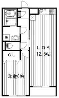 キャッスル高根KO【1階】の間取り