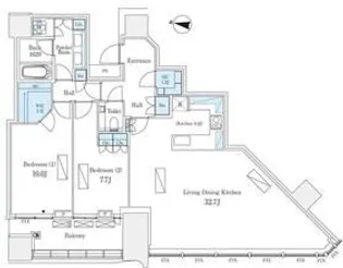 パークコート渋谷ザ・タワー【38階】の間取り