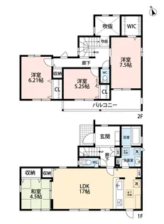 広島県廿日市市阿品台北【一戸建】の間取り