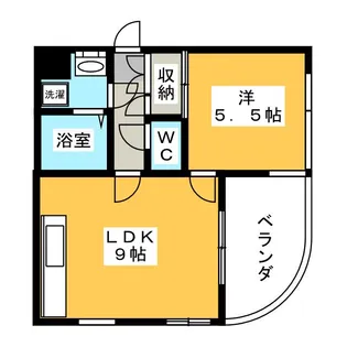 フラットリバーサイド【6階】の間取り