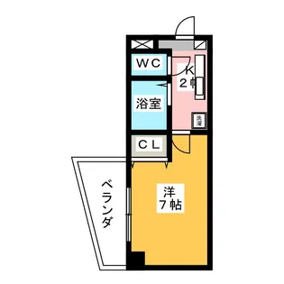 ミリアビタNO.7【2階】の間取り